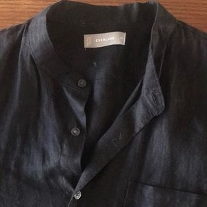 The Linen Band Collar Shirt